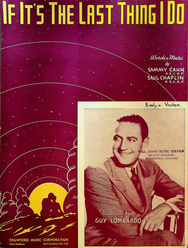 If It's the Last Thing I Do Sheet Music