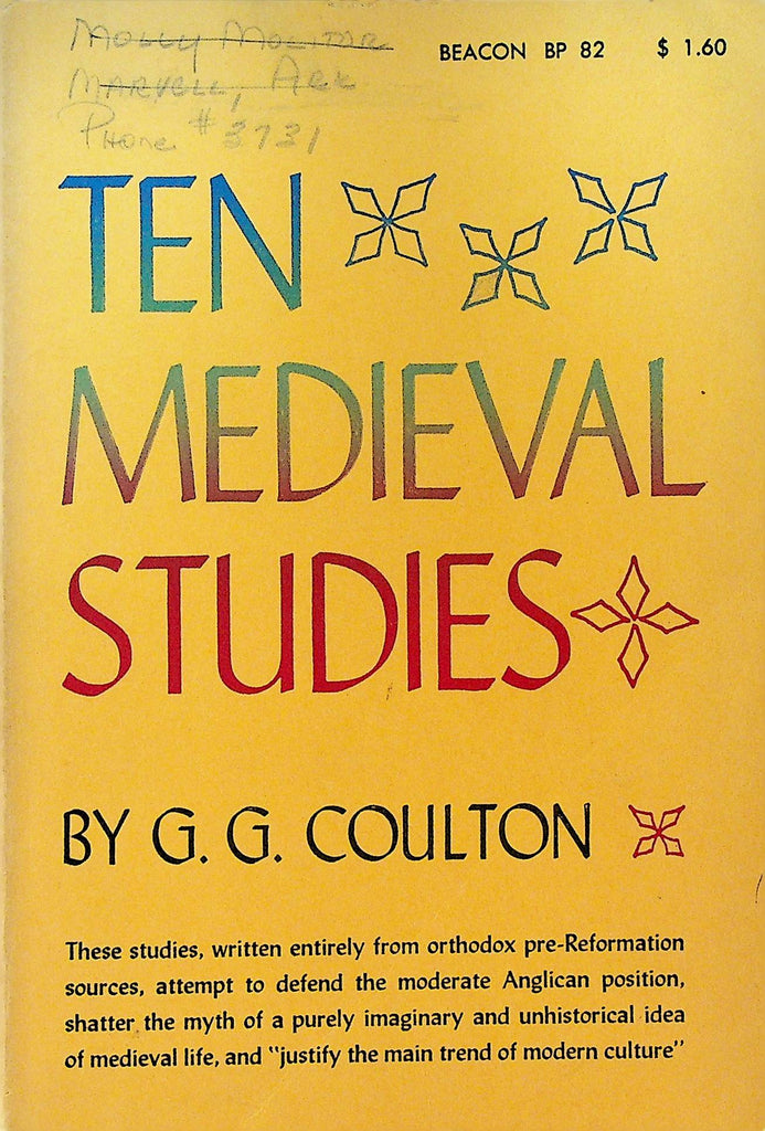 Ten Medieval Studies by GG Coulton