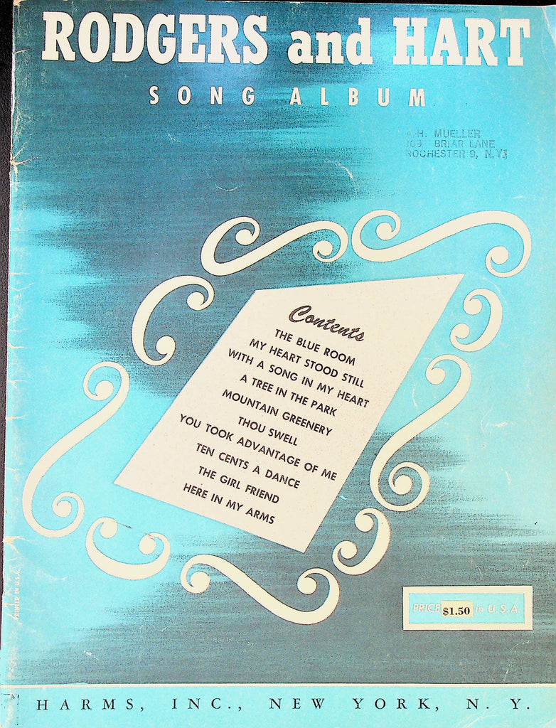 Rodgers and Hart Song Album