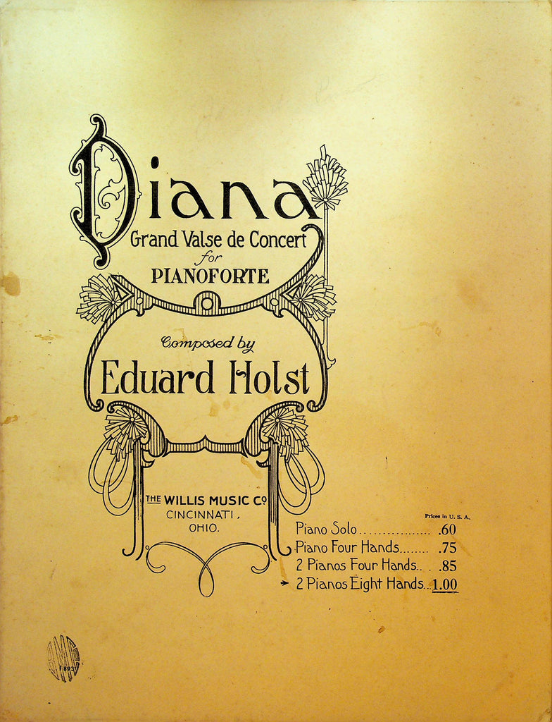 Diana Grand Valse de Concert for Pianoforte by Eduard Holst