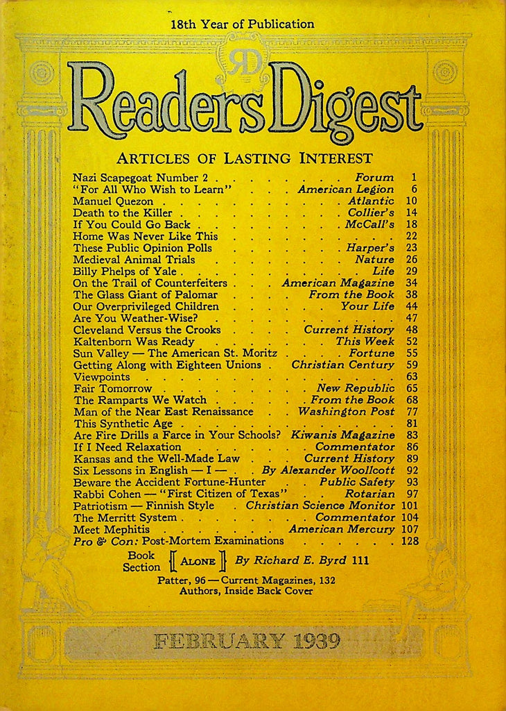 Reader's Digest February 1939