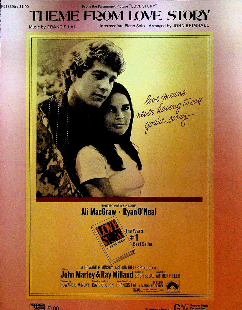 Theme From Love Song Sheet Music