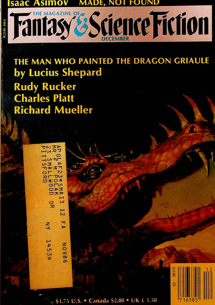 Magazine of Fantasy & Science Fiction December 1984