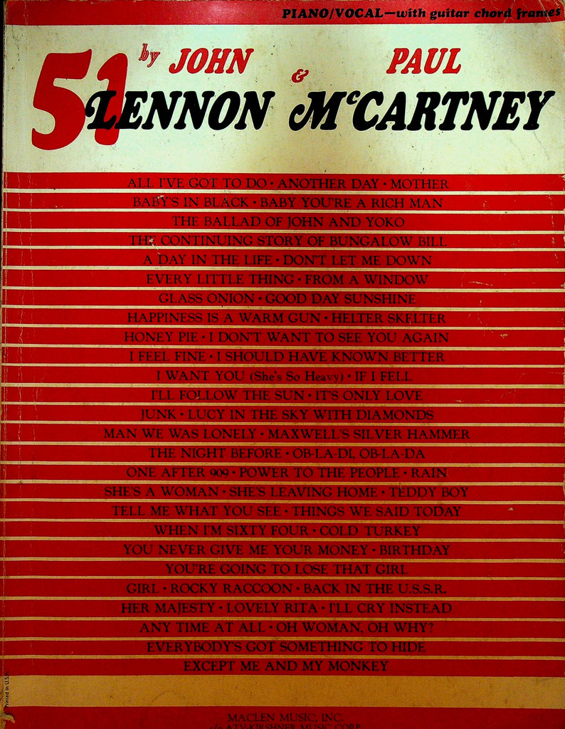 51 by John Lennon & Paul McCartney Songbook