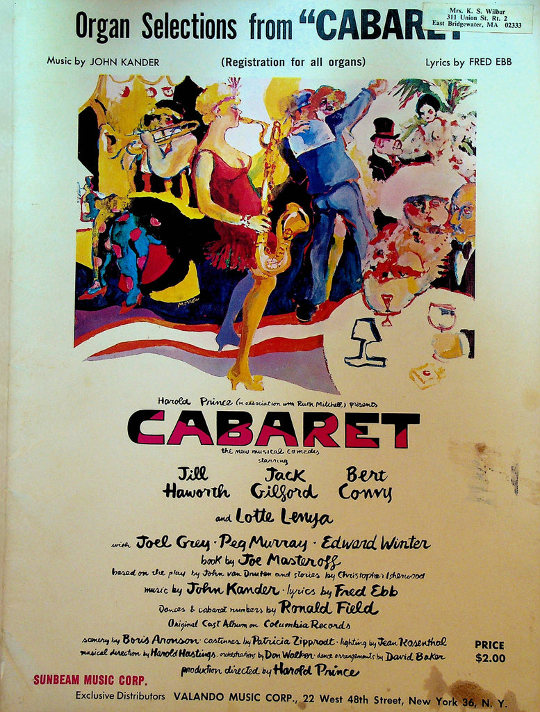Organ Selections from Cabaret