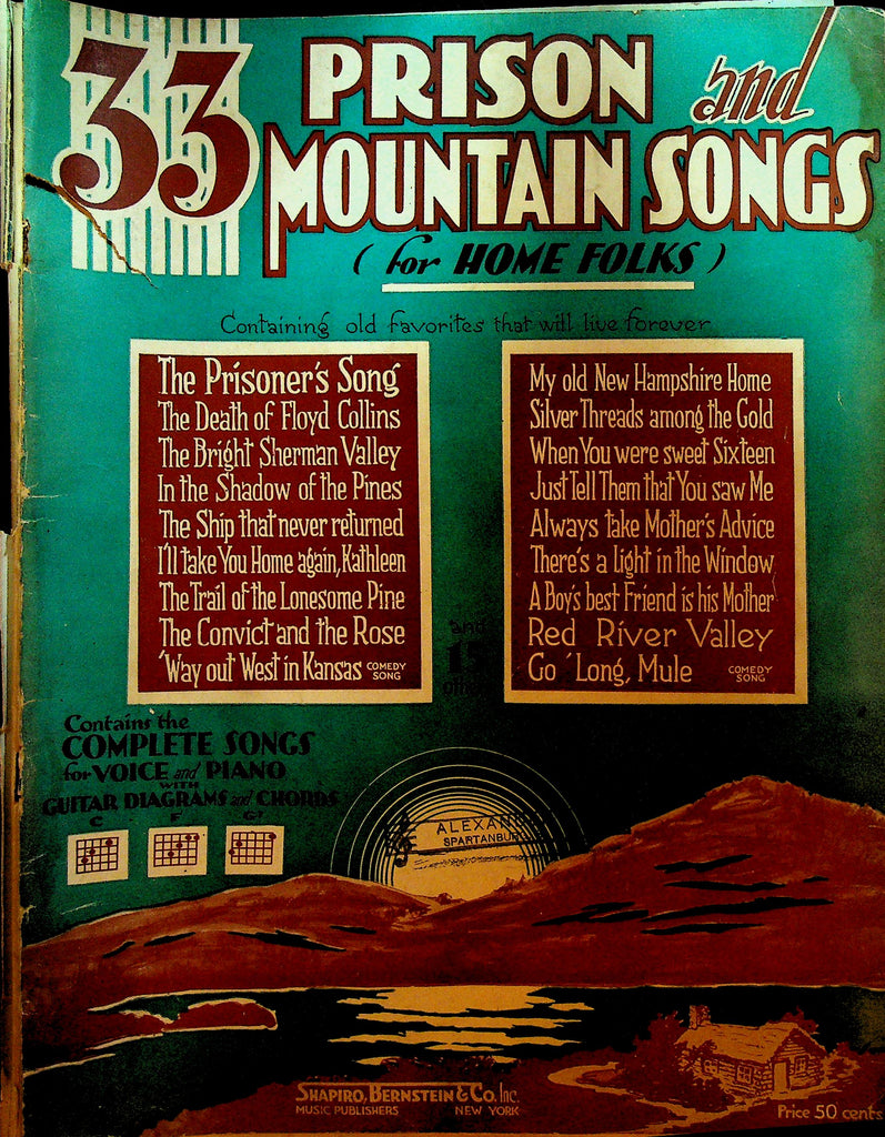 33 Prison and Mountain Songs for Home Folks