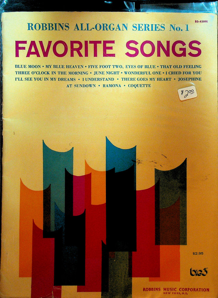 Robbins All-Organ Series No 1 Favorite Songs