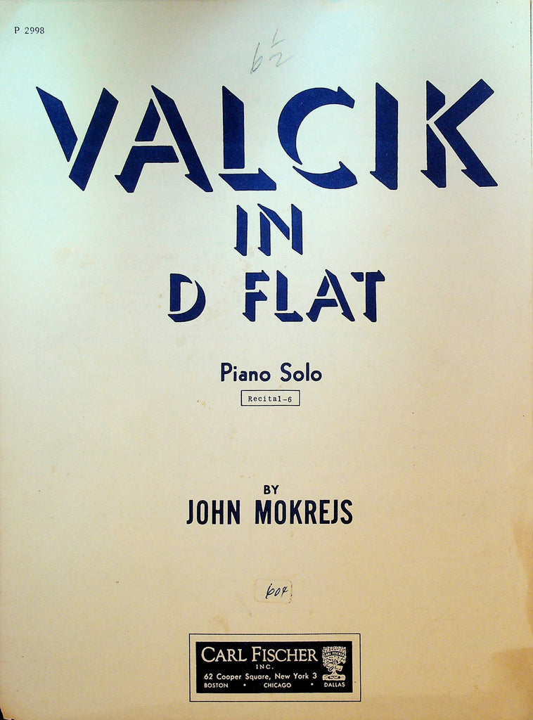 Valcik in D Flat Piano Solo by John Mokreis