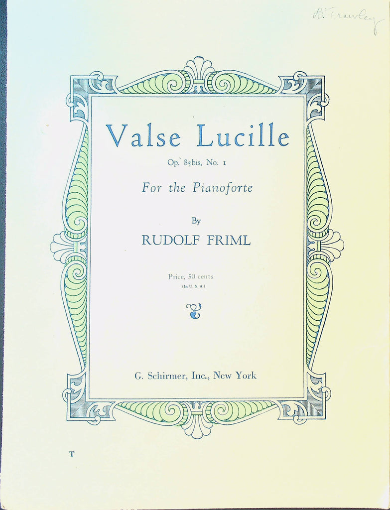 Valse Lucille Sheet Music