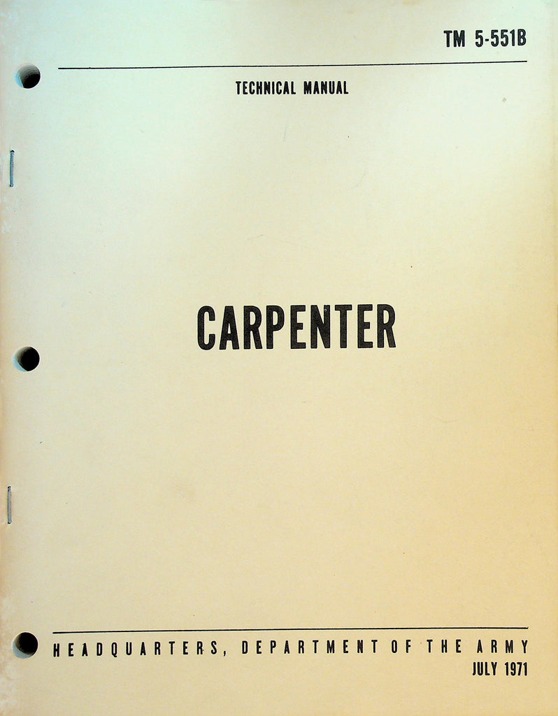 Carpenter Technical Manual TM 5-551B