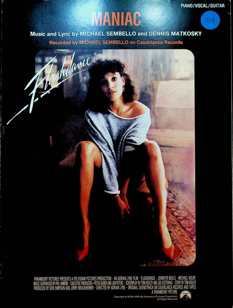 Maniac by Michael Sembello Sheet Music Flashdance