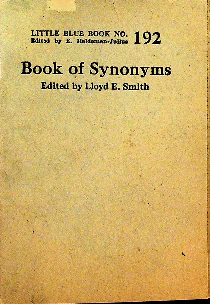 Little Blue Book 192 Book of Synonyms