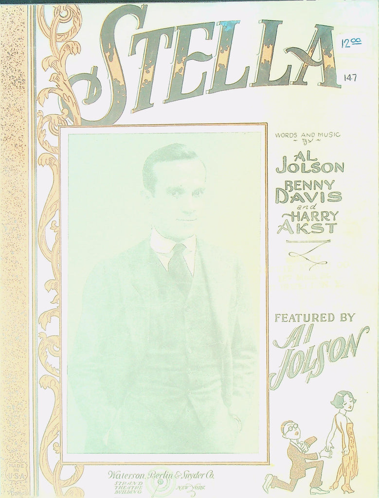 Stella Sheet Music Al Jolson