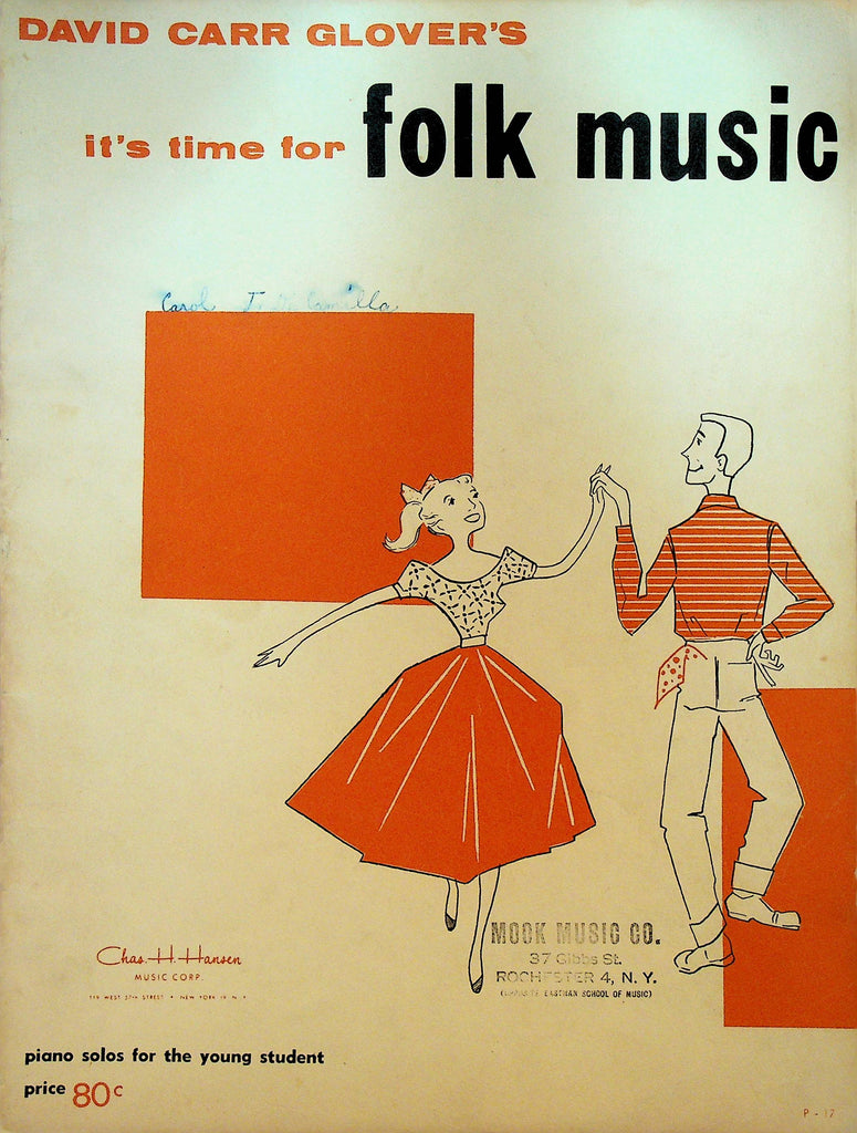 David Carr Glover's It's Time for Folk Music Piano Solo Songbook
