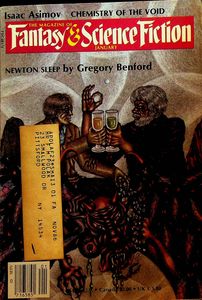 Magazine of Fantasy & Science Fiction January 1986