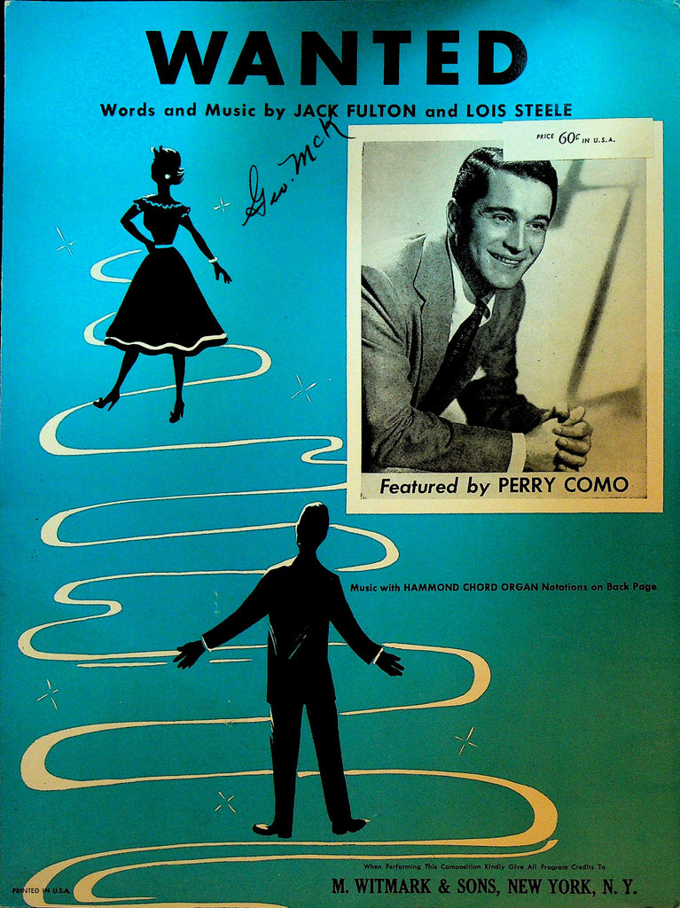 Wanted Sheet Music Perry Como