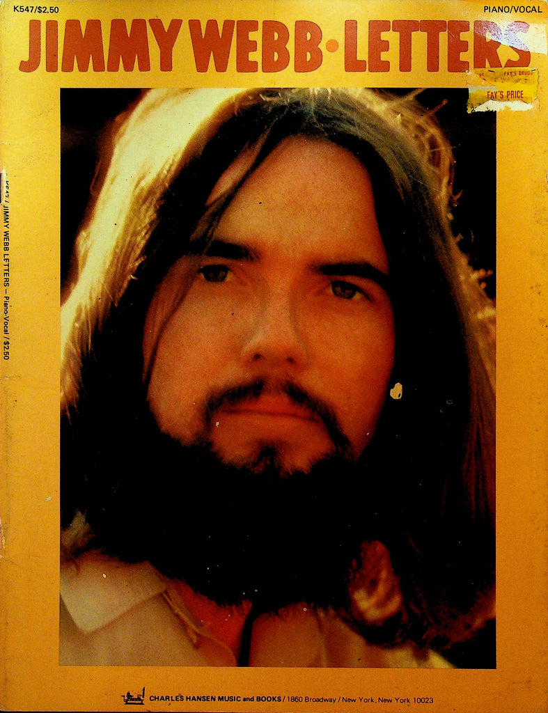 Jimmy Webb Letters Songbook