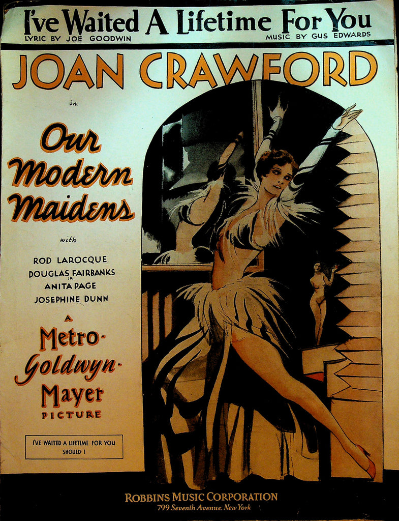 I've Waited a Lifetime for You Sheet Music Joan Crawford