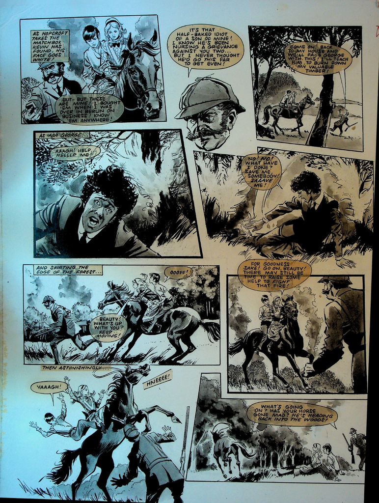 The Adventures of Black Beauty Original Art Look-In Magazine 19750