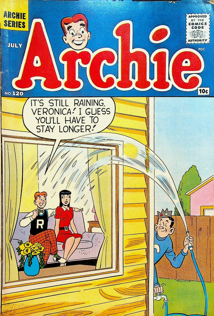 Archie Comics 120 1961 Jughead Veronica Garden Hose Rain 0