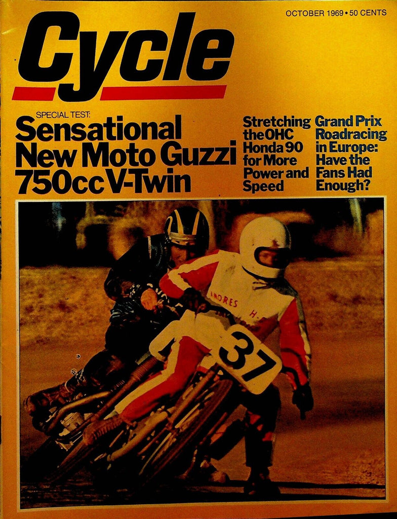 Cycle Magazine Motorcycles October 1969 Moto Guzzi Grand Prix Racing Yamaha
