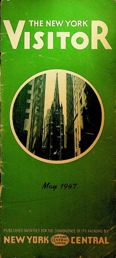 New York City Visitor Guide May 1947 New York Central Fold Out Map