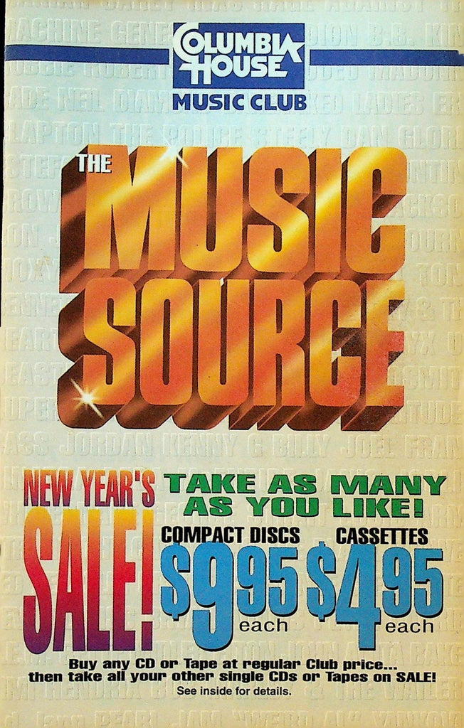Columbia House Music Club Catalog 1994 Green Day Alan Jackson Ace of Base0