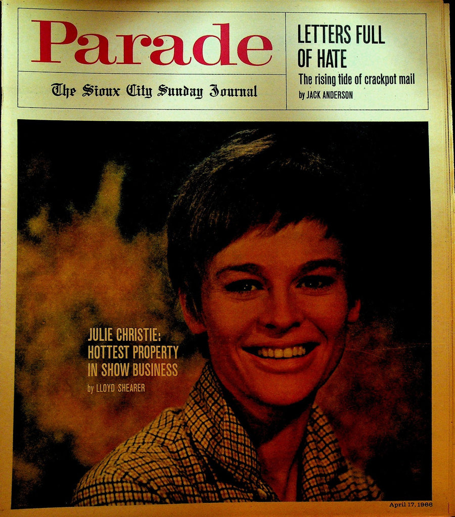Parade Magazine April 17 1966 Julie Christie Stan Musial Barbra Streisand0