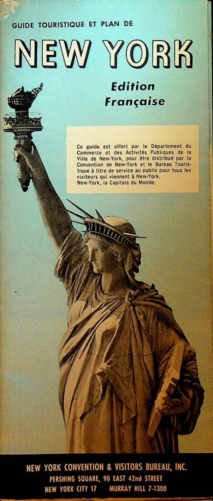 New York City Tourist Guide 1962 French Language Edition Statue of Liberty