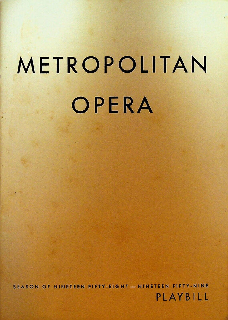 Wozzeck Program Metropolitan Opera March 14 1959 Hermann Uhde Eleanor Steber