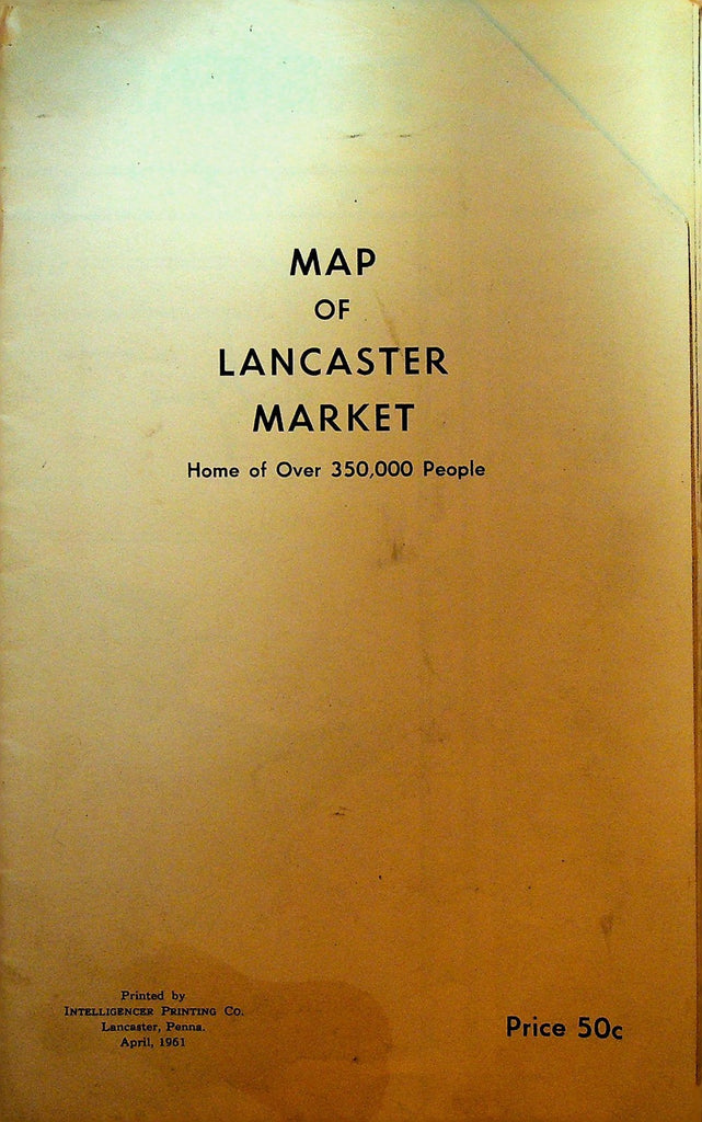 Map of Lancaster Market Pennsylvania April 19610