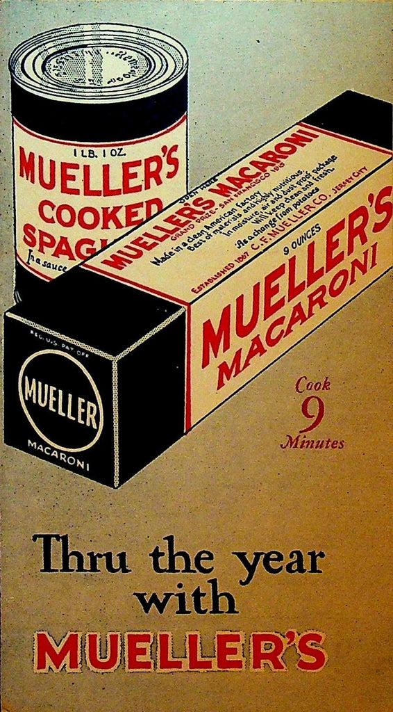Thru the Year with Mueller's Brochure 1931 Macaroni Spaghetti0