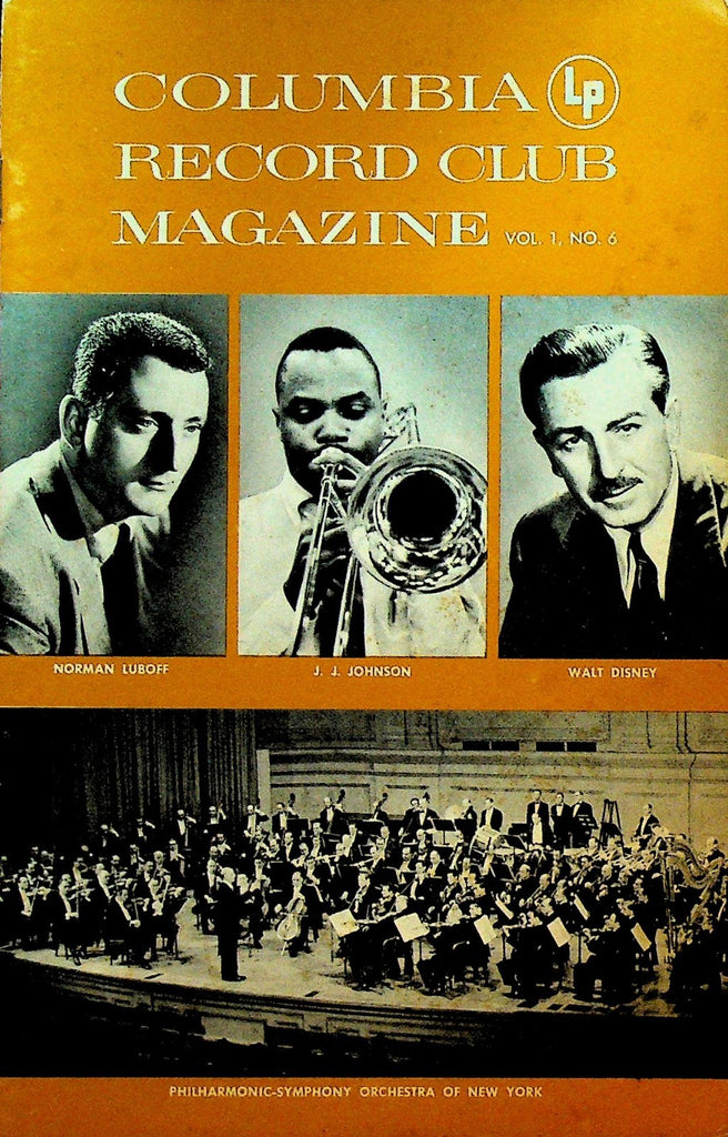 Columbia Record Club Magazine Vol 1 #6 1956 Walt Disney Norman Luboff0