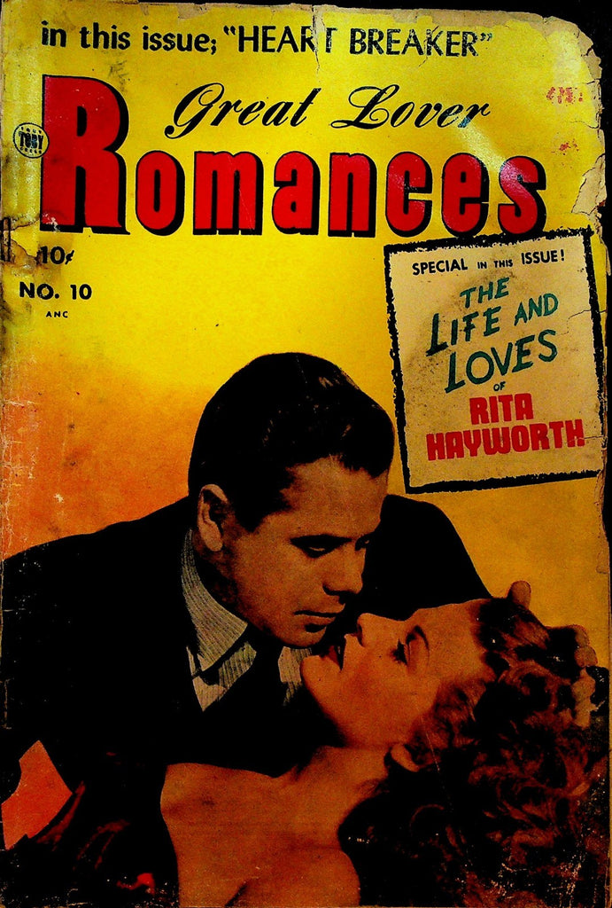Great Lover Romances 10 Rita Hayworth Toby Press 1953 Golden Age Romance Comic0