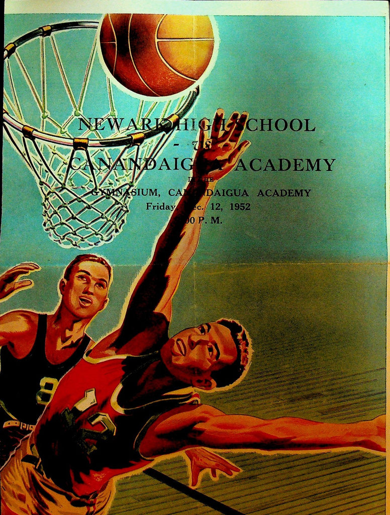 Newark v Canandaigua Academy High School Basketball Program NY December 12 19520