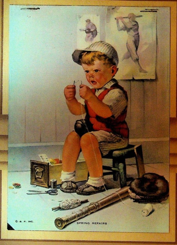 Spring Repair Baseball Calendar Salesman Sampler 1941 S-3417