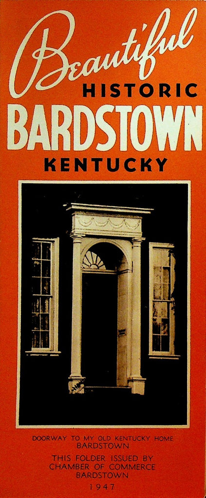 Beautiful Historic Bardstown Kentucky Travel Brochure 19470
