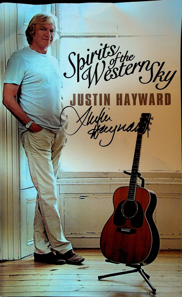 Justin Hayward Moody Blues Signed Spirits of the Western Sky Store Sign