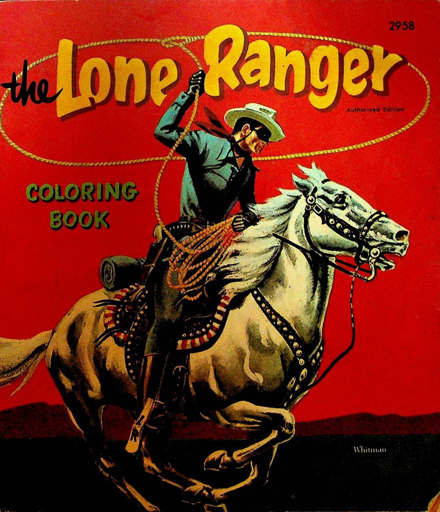 Lone Ranger Coloring Book 1959 Whitman Tony Sgroi #2958