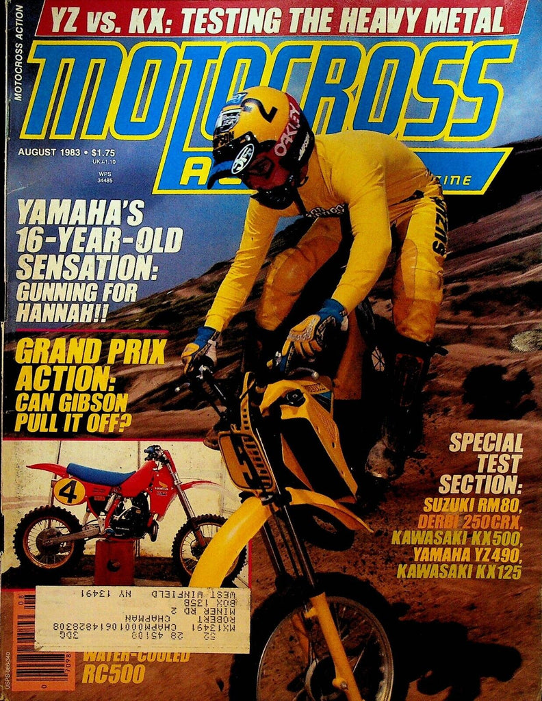 Motocross Action Magazine August 1983 Larry Brooks Ron Lechien Larry Brooks