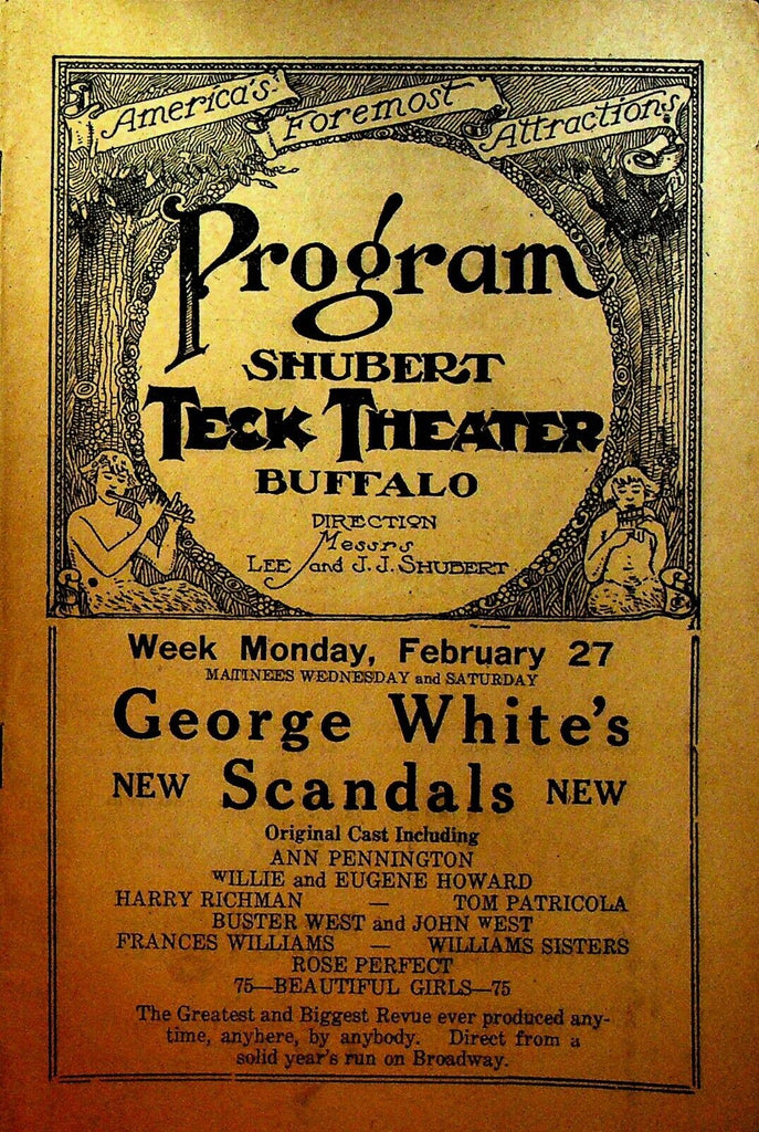 Countess Maritza Playbill February 20 1928 Arthur Geary Jules Waldeck