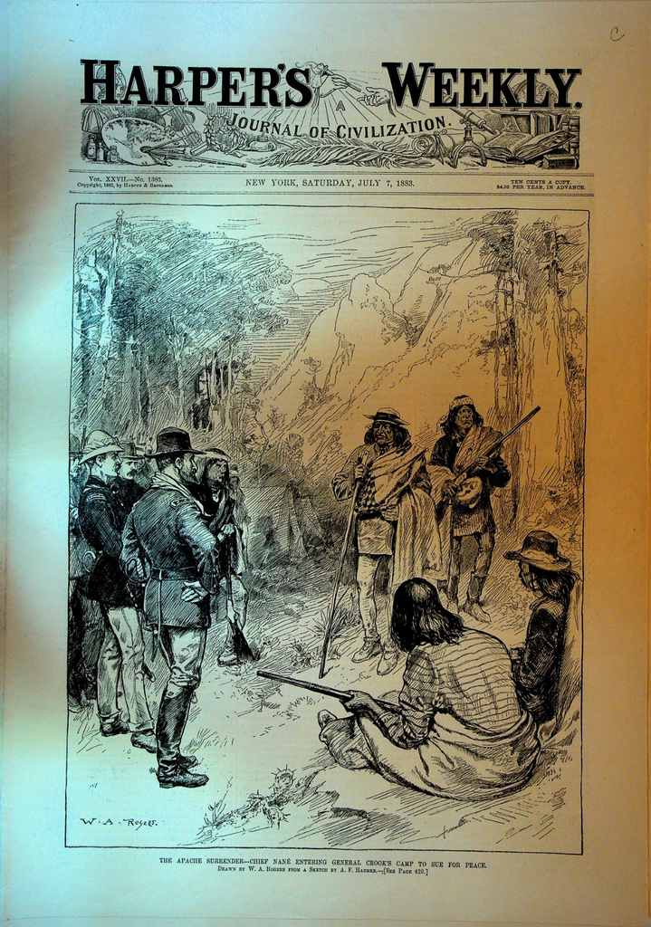 Harper's Weekly Magazine July 7 1883 Apache Surrender St Louis Floods0
