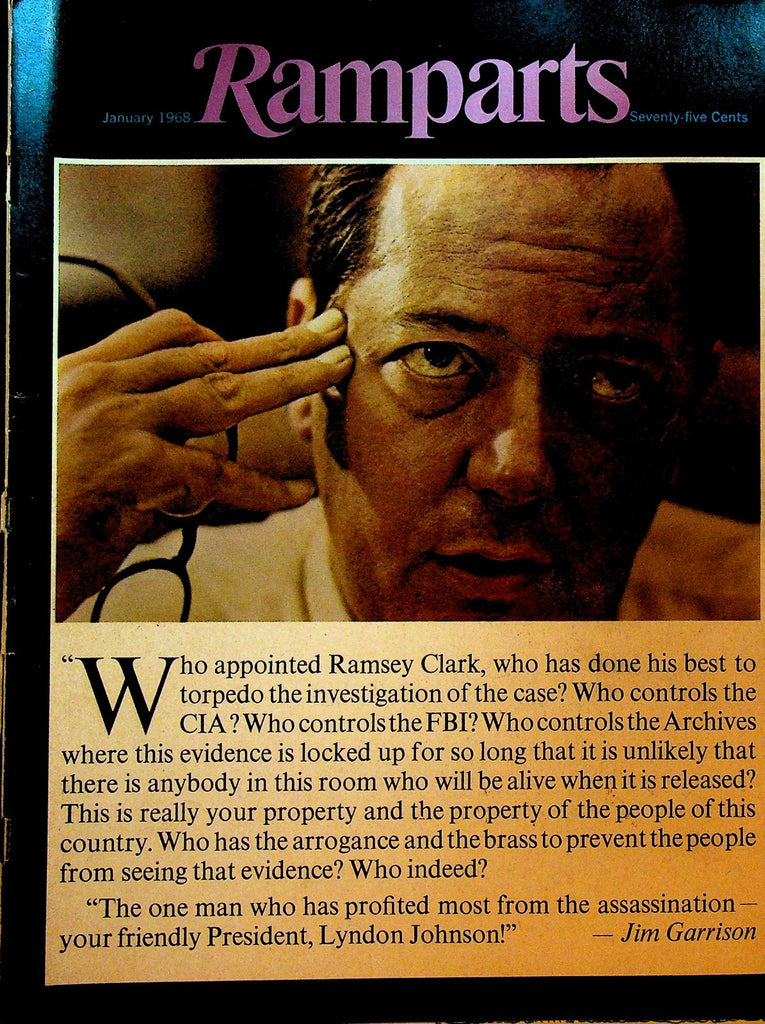 Ramparts Magazine January 1969 Ramsey Clark Jim Garrison JFK Assassination0