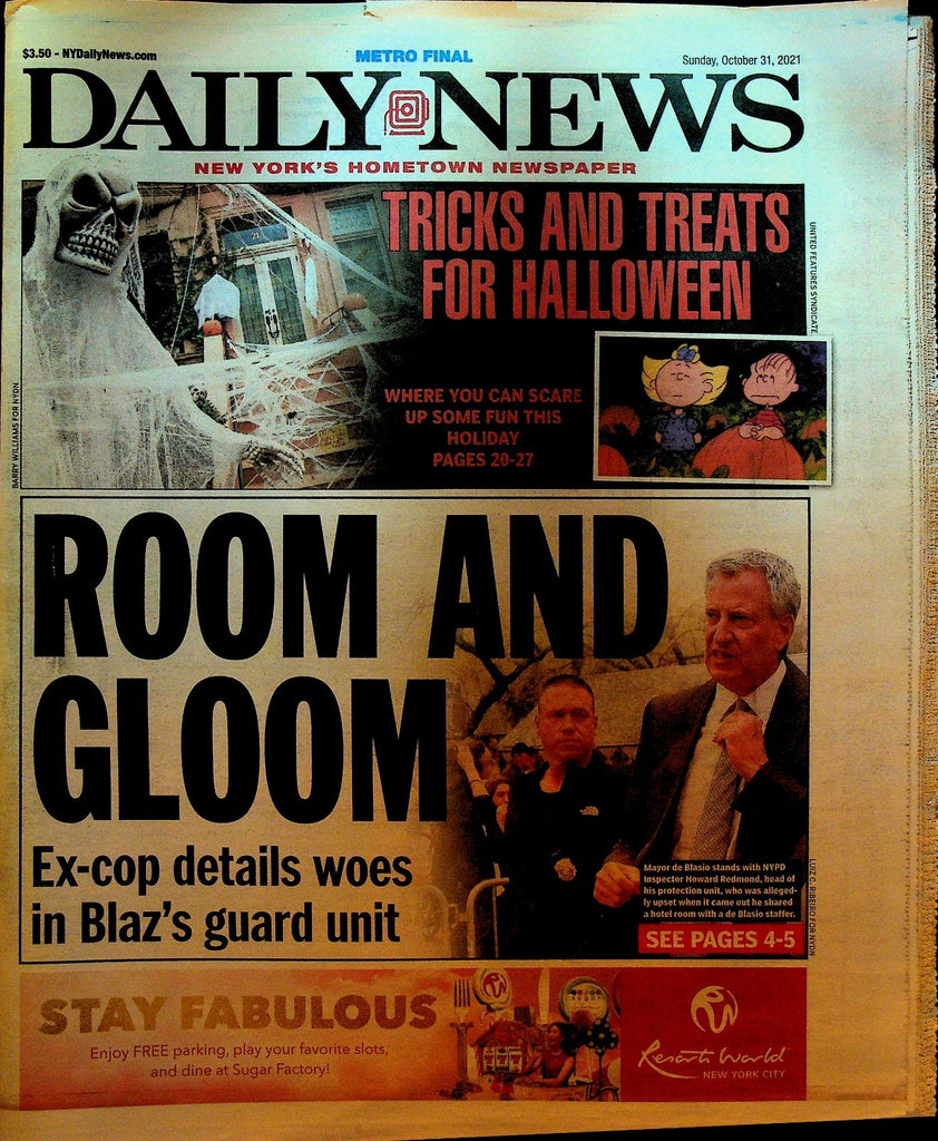 New York Daily News October 31 2021 Ghostbusters Halloween Charlie Brown0