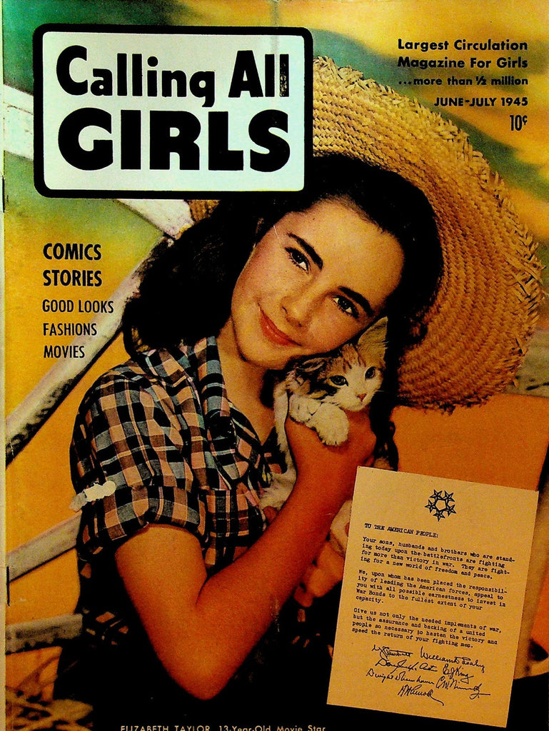 Calling All Girls 40 June 1945 Elizabeth Taylor Fashion Movies0