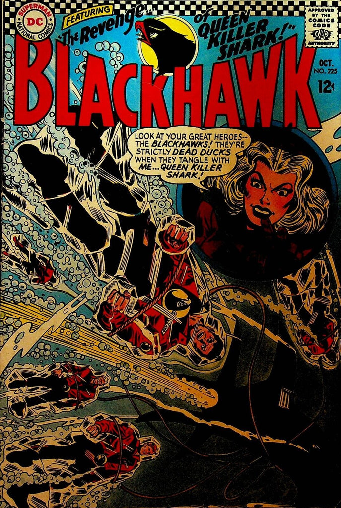Blackhawk 225 DC Comics 1966 Revenge of the Queen Killer Shark