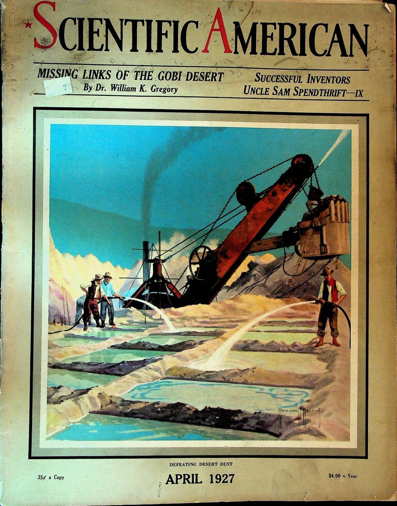 Scientific American Magazine April 1927 Gobi Desert Halley's Comet0
