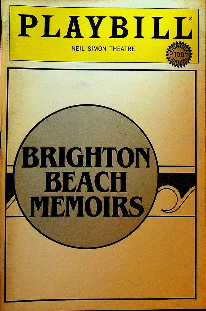 Brighton Beach Memories Playbill April 1984 Royana Black Fisher Stevens0