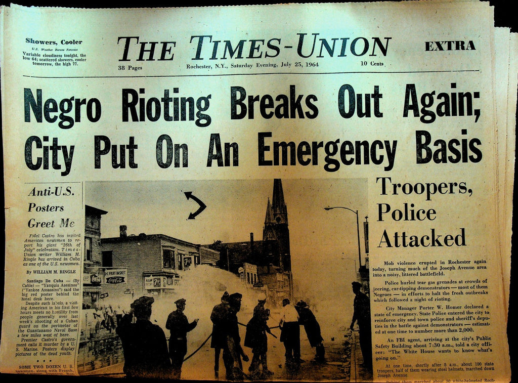 Rochester Times Union July 25 1964 Race Riots Civil Rights0