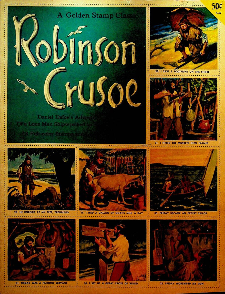 Robinson Crusoe Golden Stamp Book P-42 1956